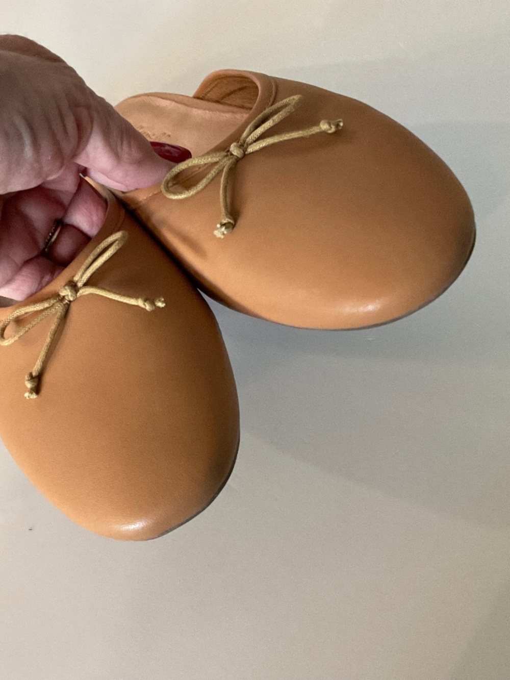 MADEWELL The Adelle Ballet Mule in Amber Brown Leather Size 8 LIKE NEW - Picture 3 of 8